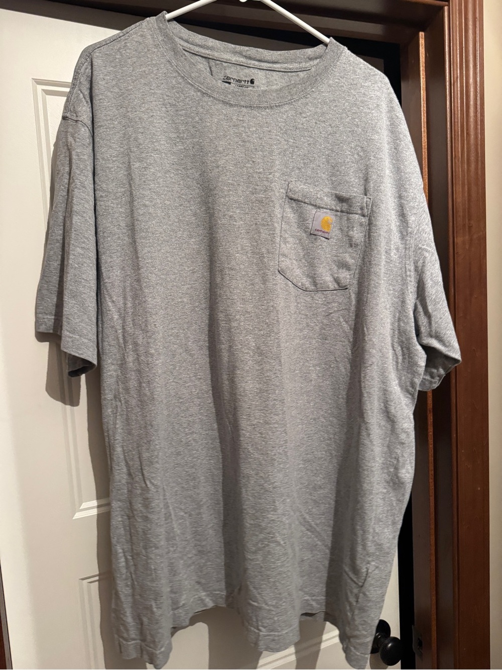 Carhartt Gray Short Sleeve Pocket Tee with Logo Patch